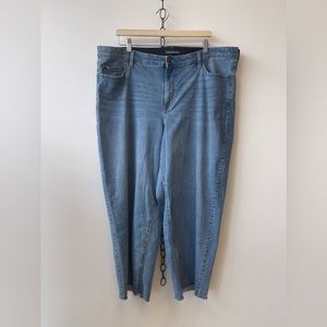 Calvin Klein High Rise Wide Leg medium wash jeans, size 20W